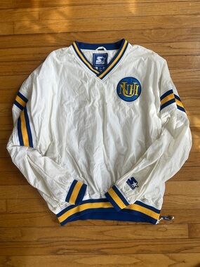 vintage STARTER University of New Haven White Pullover Windbreaker